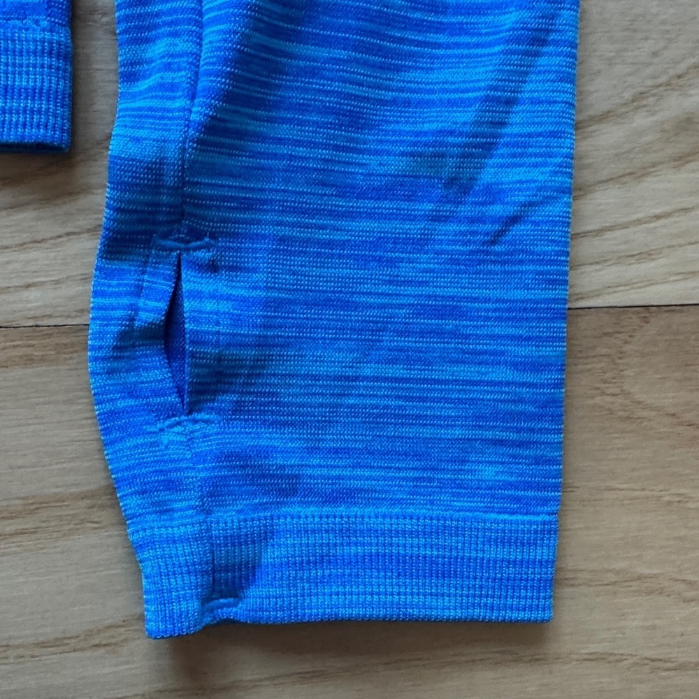 Nike Dri Fit Shirt Mens S Blue Long Sleeve Running Gym Thumb Holes - Picture 4 of 8